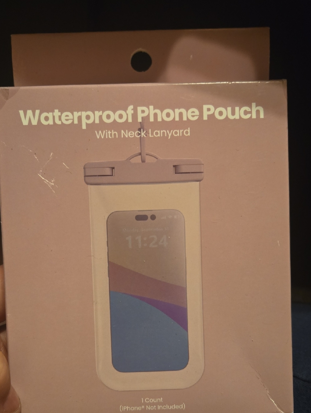Waterproof Phone Pouch with Neck Lanyard - Pink